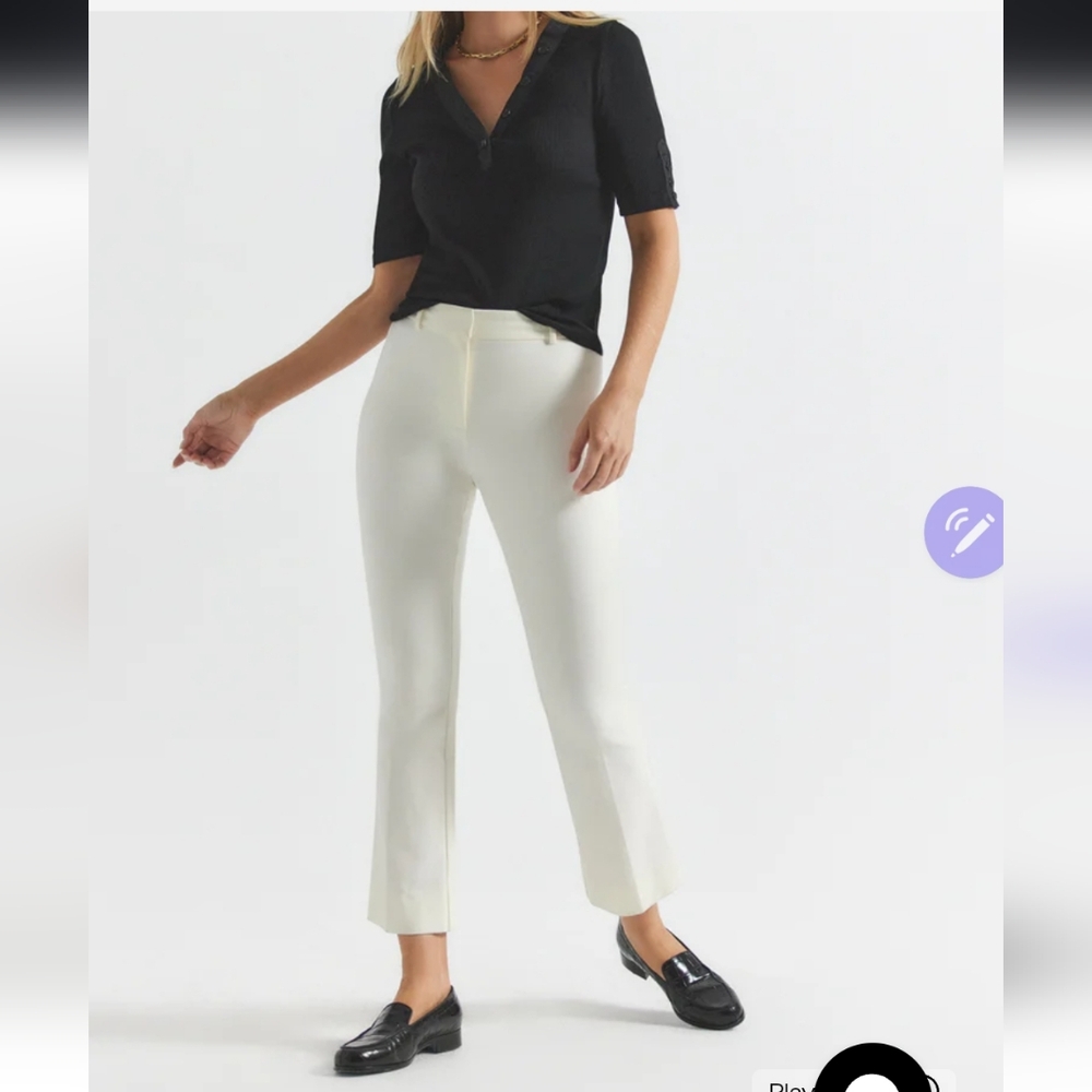 Derek Lam 10 CrosbyStretch-Cotton Cropped Flare